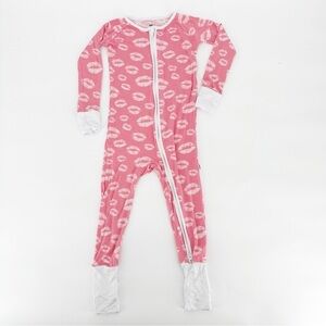 Little Sleepies Pink Kisses Bamboo Zippy Sleeper
